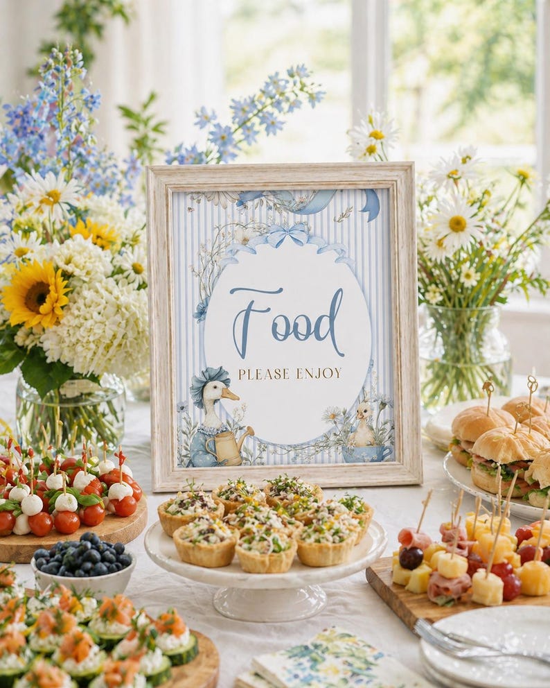Silly Goose Baby Shower Food Sign 8x10, Printable Silly Goose Baby ...