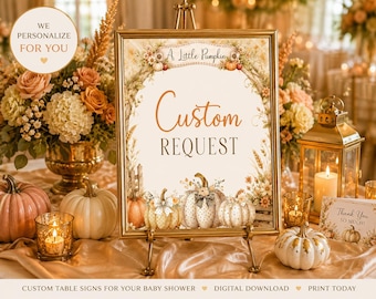 Benutzerdefinierte Tischschild Anfrage, personalisiertes Babypartyschild, Benutzerdefiniertes Food-Station-Schild, Wir personalisieren für Sie, benutzerdefiniertes Ereignistischschild, BB6
