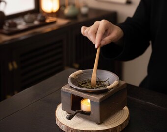 Wachs Schmelzbrenner Schwarz Grün Aromatherapie Öl Diffuser Geschenk Set, Duft Diffusor, Palo Santo Brenner, Kerzenhalter