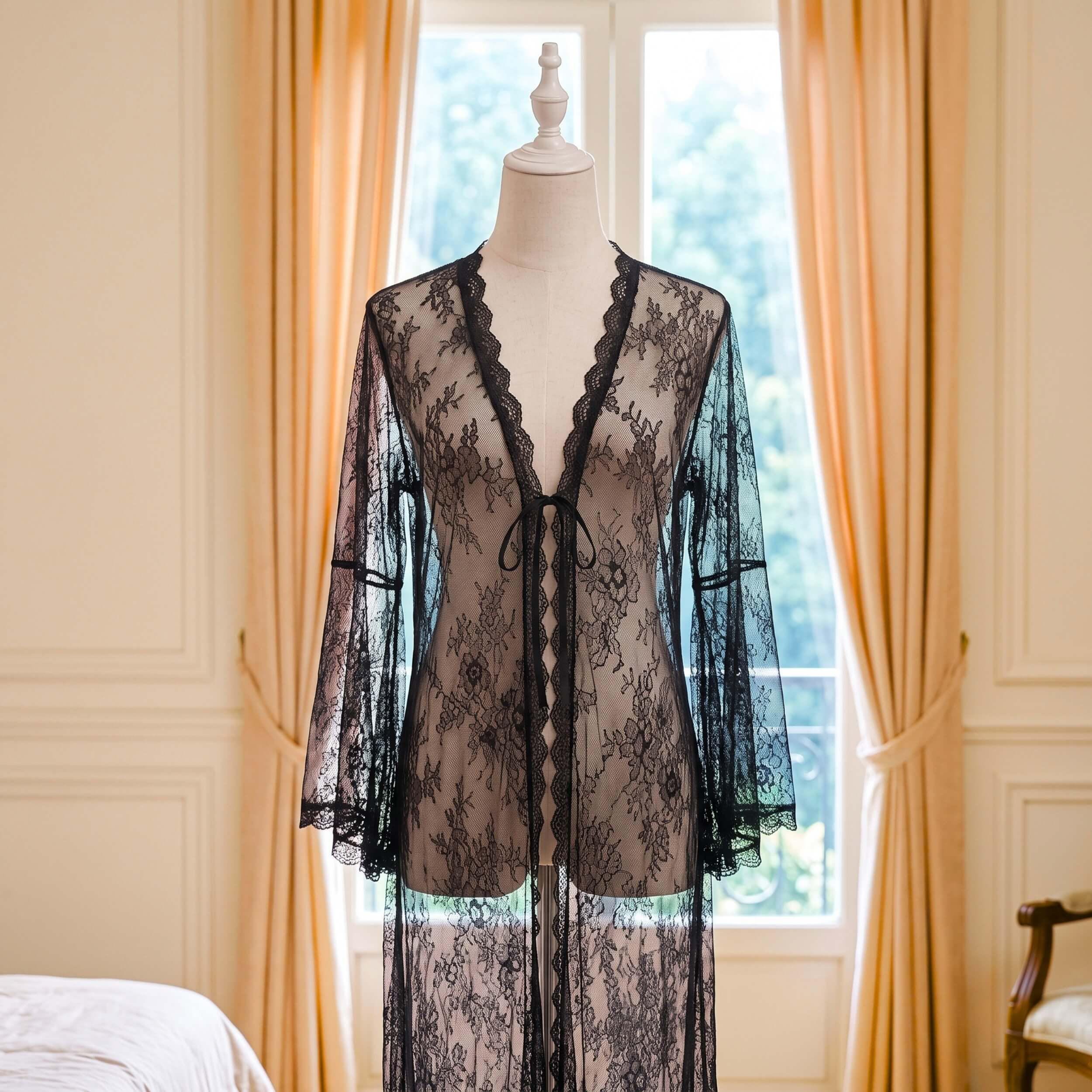 net night dress for ladies Open Front Nightgown very short night dress