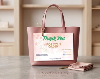 Watercolor Flower Thank You Card, Foldable Greeting, Canva Editable (Digital Download)