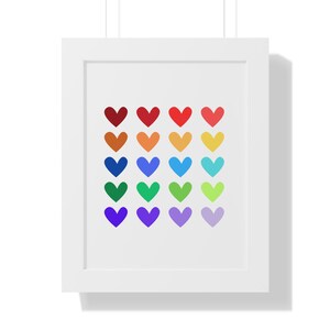 Lots of Hearts Color Print | Digital Download | Printable heart Decor | Nursery Art | Wall Art Decor | Valentine Decor | Vday PDF Wall Art