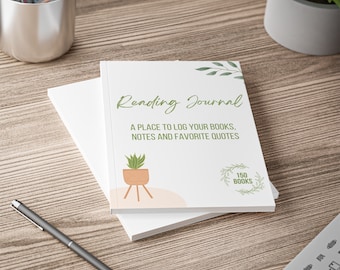 Reading Journal, reading review and book log for 150 books, booktok journal, reading journey log