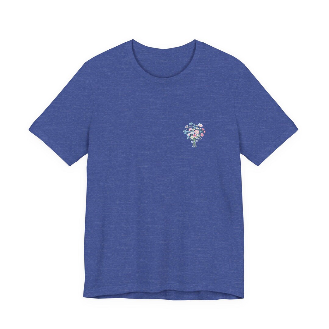 Watercolor Wildflower Bouquet Pocket Tee | Subtle Trans Pride T-shirt ...