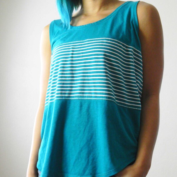 Petite Sophisticates Teal Tank Top Size Large