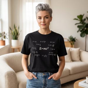 Physik Formel T-Shirt, E=mc Wissenschaft Shirt, Physik Liebhaber Geschenk, STEM Geek T-Shirt, Einstein Gleichheit Shirt, Wissenschaftler Nerd Grafik T-Shirt