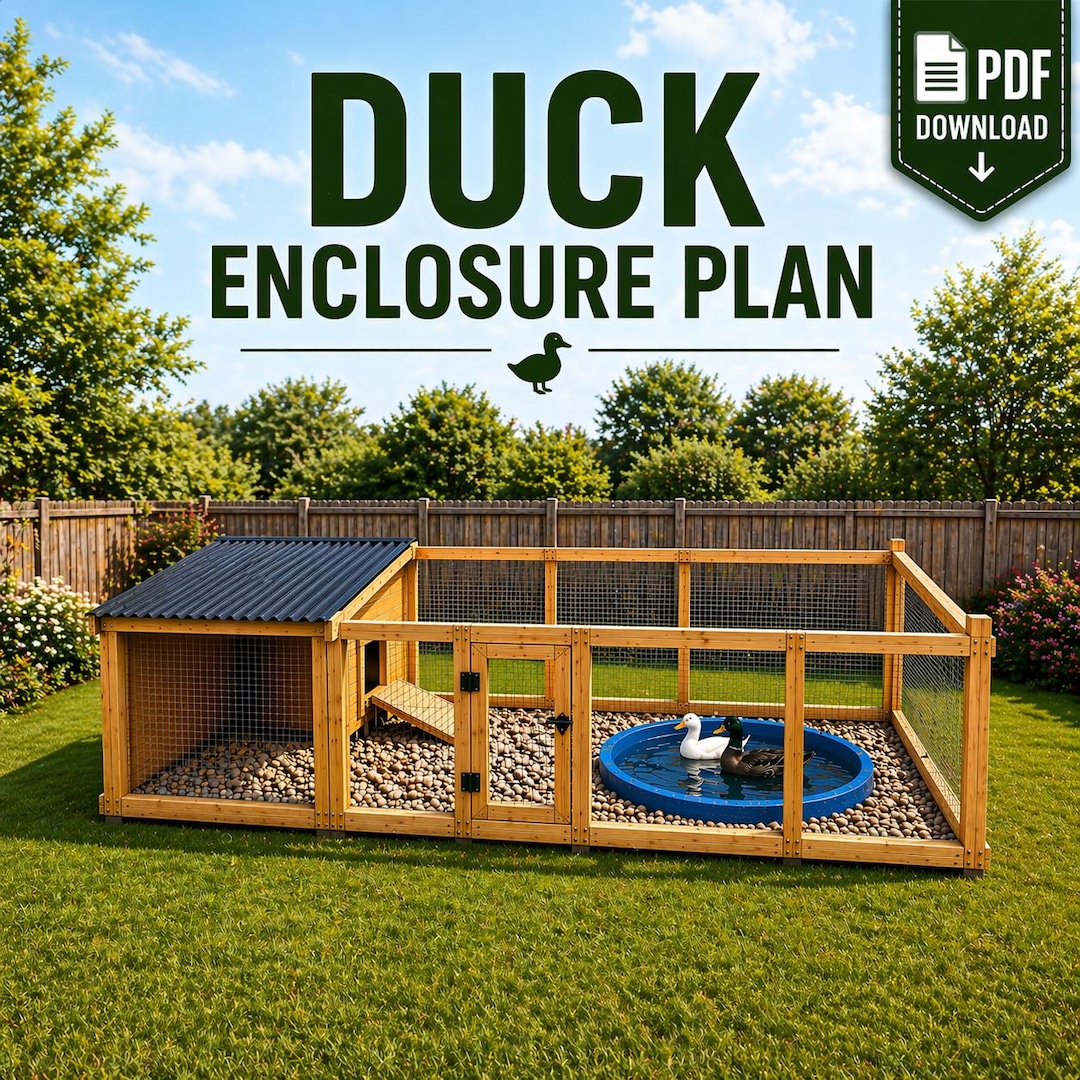 Triangle Duck DIY Duck Enclosure Plan With Shelter & Water Area (PDF Download) - Etsy UK