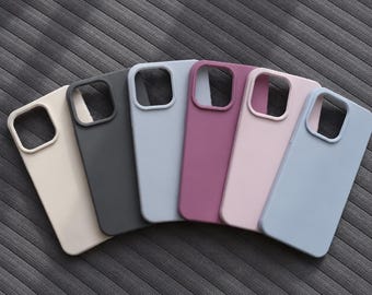 柔らかい液体シリコンケース、スリムな衝撃吸収カバー、ベルベットのようなグリップのスマートフォン保護カバー