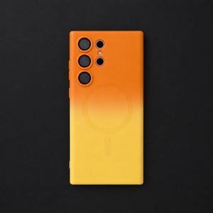 Custodia per telefono in silicone sfumato, compatibile con la ricarica wireless, cover antiurto per telefoni della serie Galaxy.