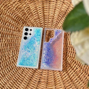 Custodia per telefono con glitter e sabbia mobile per telefoni della serie Galaxy – Cover luminosa e antiurto