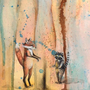 A scheme is Afoot, Giclee Print of an original mixed media painting