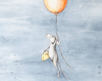 Float On, Giclee of an original mixed media watercolor