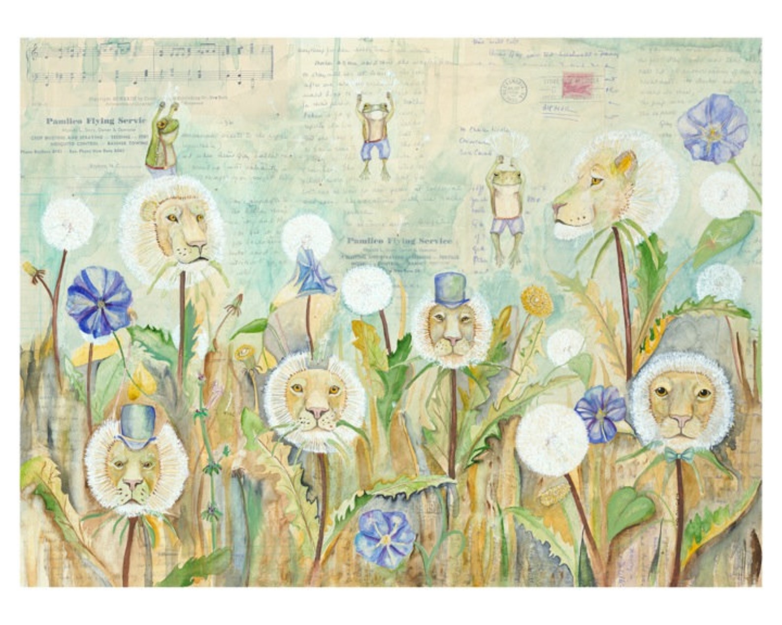 Dandy Lions 11x14 Giclee Print of an Original - Etsy