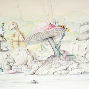 Greet the Day, impression jet d'encre de l'illustration originale à l'aquarelle de mon livre « What the Map Left Out »