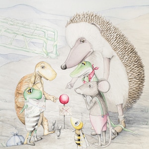 Exactly Where We Pinned, 11"x14" oder 16"x20" Giclée Druck der originalen Aquarell-Illustration aus meinem Buch "Was die Karte ausließ"