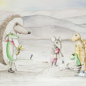 Bei unserer Landkarte fehlte der beste Teil, der 11 "x 14" Giclée-Druck der originalen Aquarell-Illustration aus meinem Buch "Was die Karte ausließ"