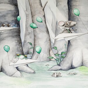 Courage is tried, giclee print of the original watercolor illustrations from my book "What the Map Left Out"