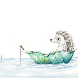 Klangreise, 5"x7" Grußkarte von meinem Original Aquarell