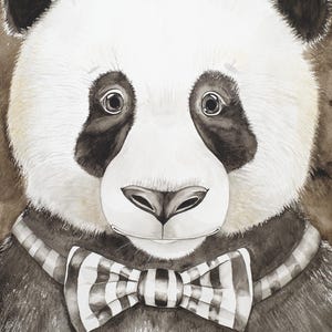 Masquerade Panda, 5"x7" Grußkarte meines Original Aquarells