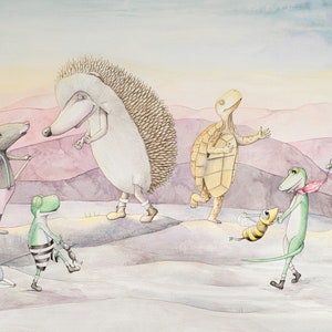 Our Journey's Done, impression jet d'encre de l'illustration originale à l'aquarelle de mon livre « What the Map Left Out »