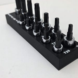 3/8 and 1/4 TORX Bit Socket Organizing Tray