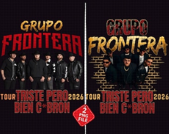 Grupo Frontera PNG, Mexican Band Tee Design (Instant Download