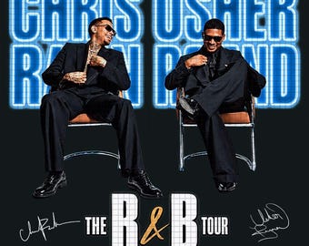 Gira Raymond & Brown 2026 PNG, diseño de camiseta Usher x Chris Brown (descarga digital)