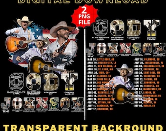 Cody Johnson Live 2026 Tour PNG Design: Concert Digital File (Digital Download)