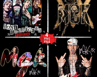 MGK Lost Americana Tour 2026 Fan Art T-Shirt Design PNG (Digital Download)