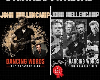 John Mellencamp Dancing Words Tour PNG (Digital Download)