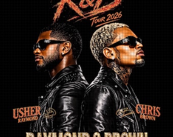 Raymond and Brown R&B Tour 2026: Chris Brown x Usher PNG File (Digital Download)