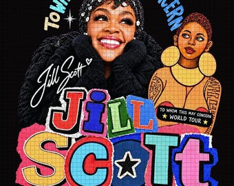 Gira de Jill Scott 2026 PNG, Diseño de camiseta "A quien corresponda" (Descarga digital)