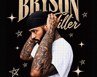 Bryson Tiller, The Neotrapsoul Tour, Diseño de camiseta PNG, Camiseta pirata de hip hop y rap (Descarga digital)