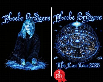 Diseño de camiseta o sudadera con capucha PNG de Phoebe Bridgers The Lost Tour 2026 (Descarga digital)