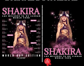 Shakira Las Mujeres Ya No Lloran Tour 2026 Archivo PNG, Concierto de Shakira (Descarga Digital)