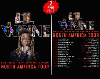 Lil Wayne 2026 Tour T-Shirt PNG Design: Hip Hop Rapper Digital File Instan Download