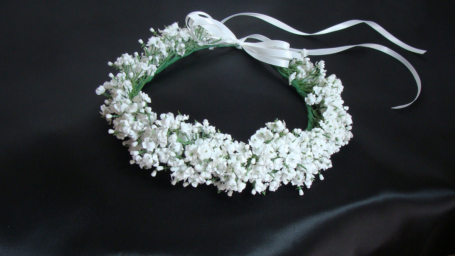Wedding White Bridal Flower Head Wreath by Susan Carol Bridal Etsy
