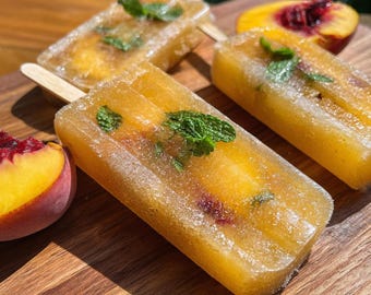 Peach Popsicle Recipe | Homemade, Easy, Instant Download PDF | Summer Treats
