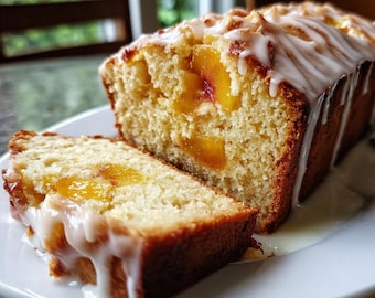 Peach Pound Cake Recipe | Easy Homemade Printable | Instant Download PDF