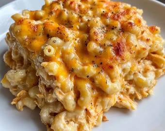 Buffalo Huhn Mac und Käse Rezept | Einfach selbstgemacht | Druckbare PDF | Sofortdownload | Hausmannskost