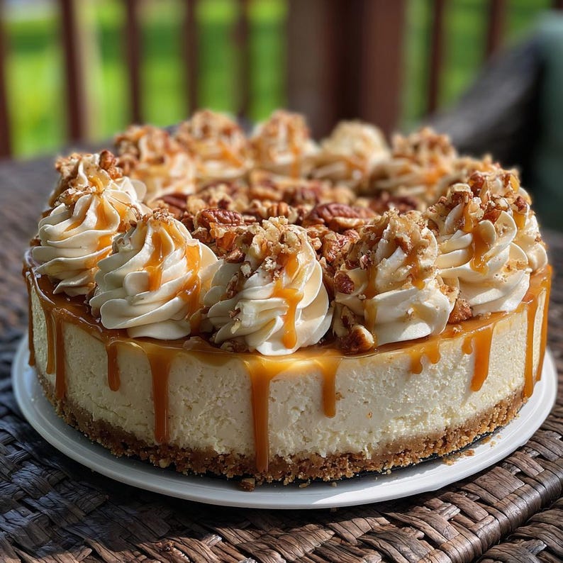 Caramel Pecan Cheesecake Recipe | Printable PDF | Instant Download | Homemade Dessert | Easy Baking Guide image 3