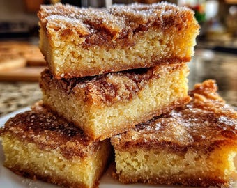 Snickerdoodle Blondies Rezept | Einfaches hausgemachtes Dessert | Druckbare PDF | Sofort Download