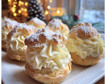 Easy Homemade Cream Puffs Recipe | Fluffy Pastry Dessert (PDF Download)