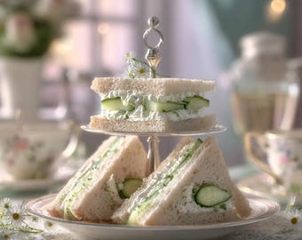 Classic Cucumber Tea Sandwiches Recipe | Easy & Elegant | Printable PDF | Homemade | Instant Download