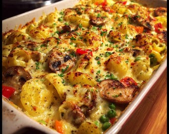 Cheesy Vegetable Casserole Recipe | Printable PDF | Instant Download | Easy Homemade Dinner