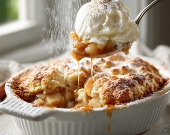 Easy Homemade Apple Cobbler Recipe | Printable PDF | Instant Download | Delicious Dessert | DIY Baking