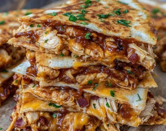 BBQ Chicken Quesadilla Recipe | Printable | Easy Homemade | Instant Download | Digital PDF | Quick Meal
