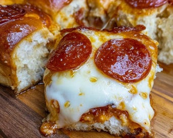 Pepperoni Pizza Sliders Recipe | Printable PDF | Easy Homemade Bread | Instant Download | Digital Recipe