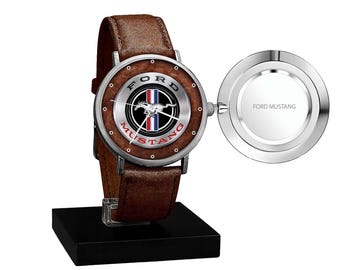 Ford Mustang Logo Watch, A Gift for Automotive Lovers