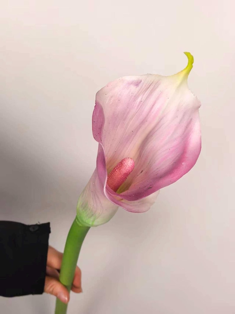 Faux Calla Lily for Bridal Shower, Faux lily of the valley, Calla Lily Bouquets, Wedding Ceremony Aisle Flower for Bride CL01 image 5